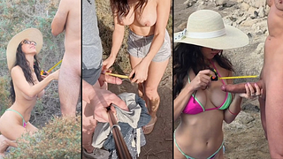 Nudist Beach Girl Finds Massive Cock and Fucks It Hard