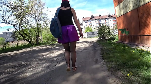 Hidden Cam Voyeur on Stockings Legs and Skirt Butt in Public