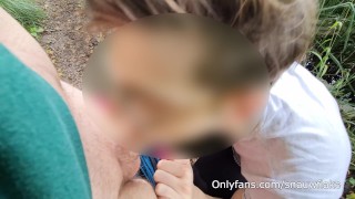 Twink Sucks Big Uncut Cock and Swallows Cum at Lake