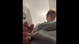 Twink Blowjob in Public Library Bathroom